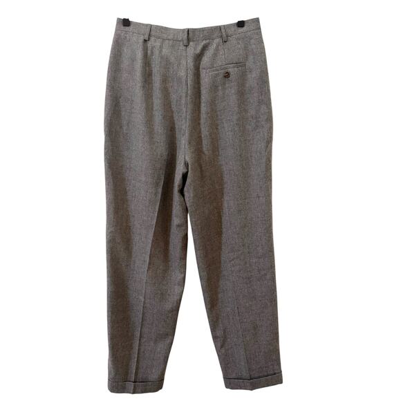 Vintage Lauren Ralph Lauren 100% Wool Grey Trouser Pants Size 12P - Picture 5 of 9
